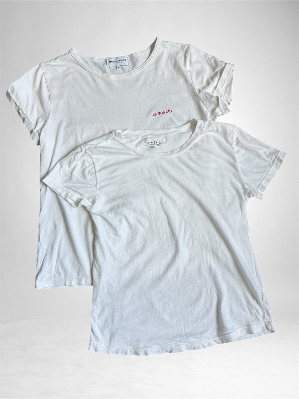Maison Labiche Paris + Velvet by Graham & Spencer White Tee Bundle – Size S